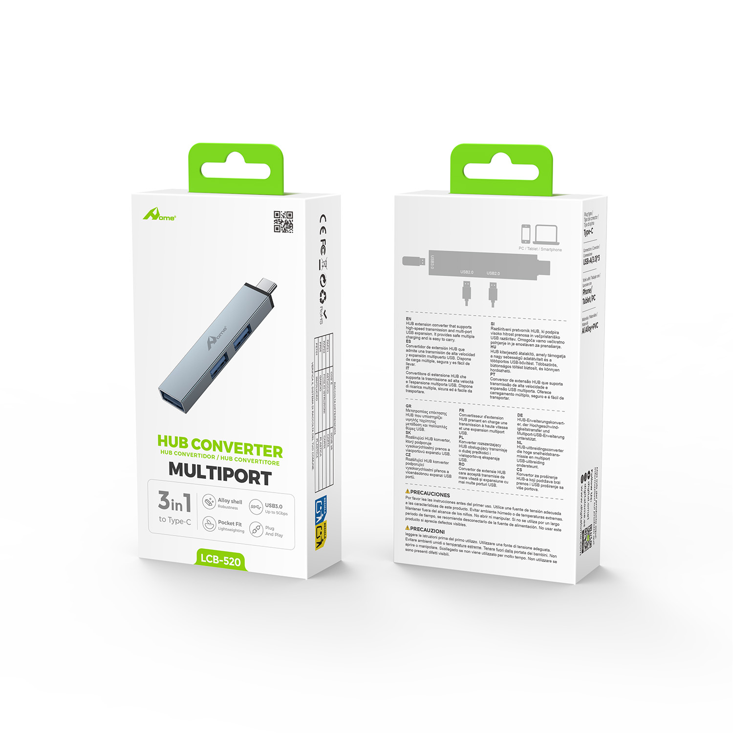 Adaptador 3 en 1 Tipo C LCB-520 - Imagen 3