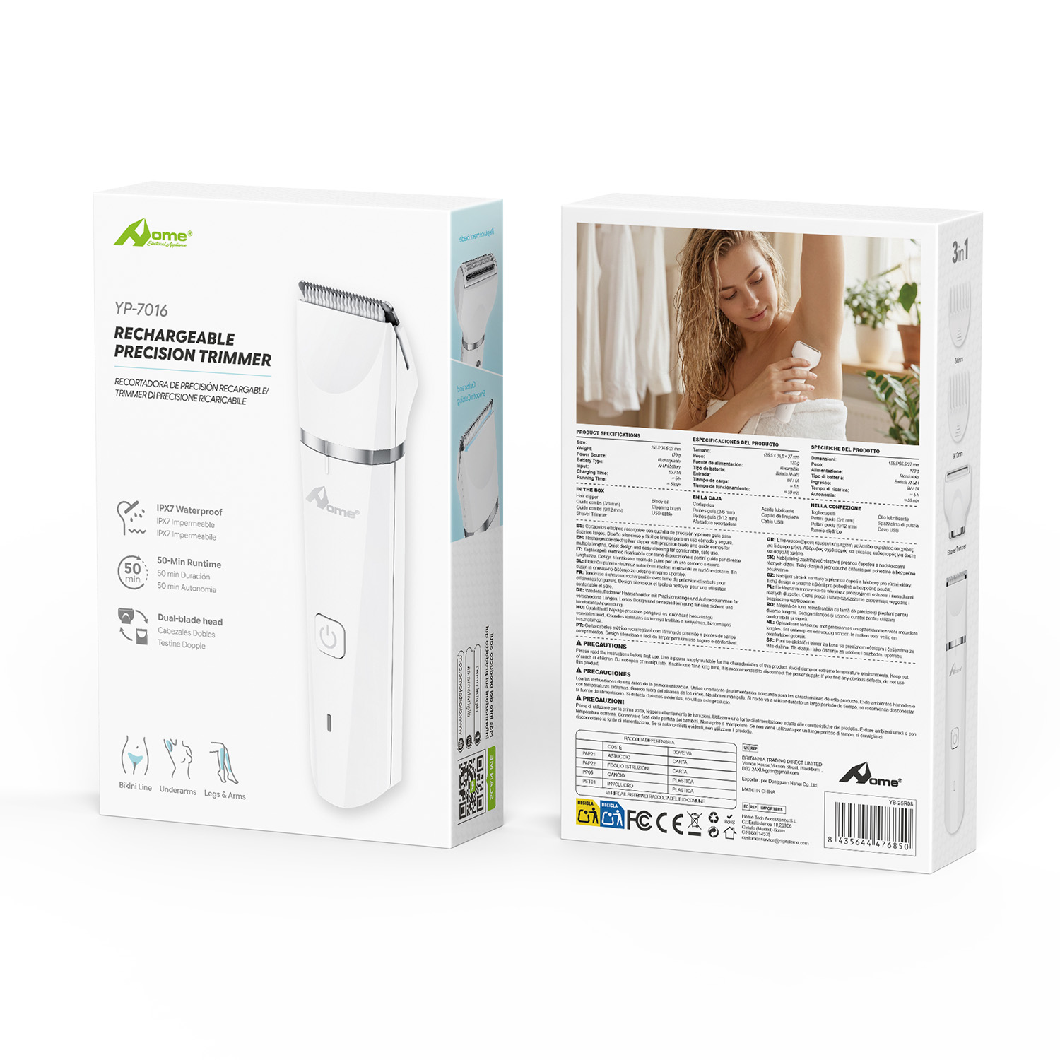 Recortadora corporal 3 en 1 YP-7016W - Imagen 2