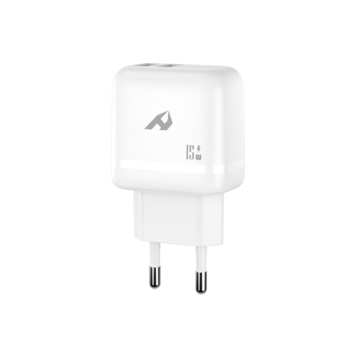Adaptador USB 3A Doble Puerto con Cable Micro USB, Tipo C o Lightning YTC-09