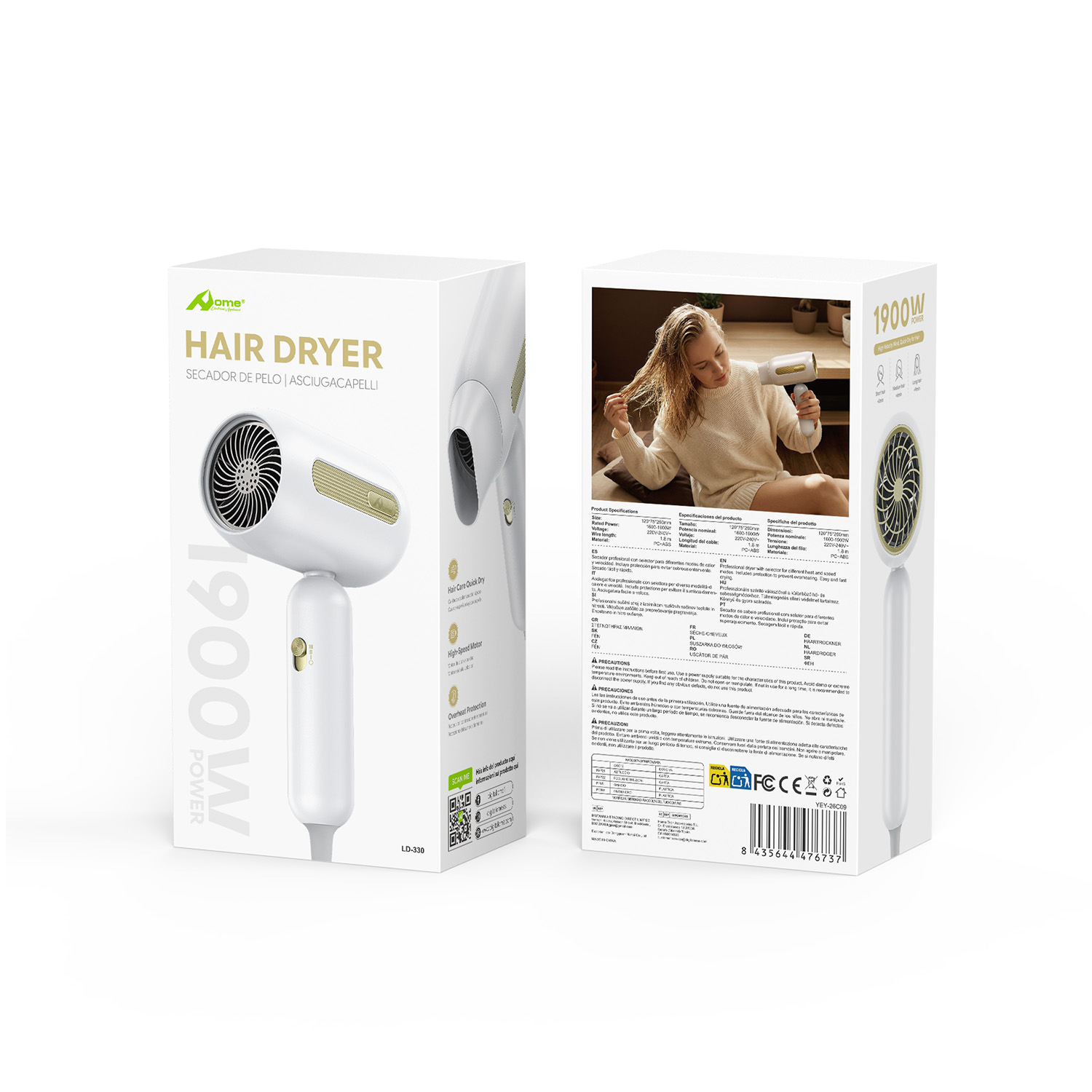 Secador icónico 1900W – LD-330 - Imagen 4