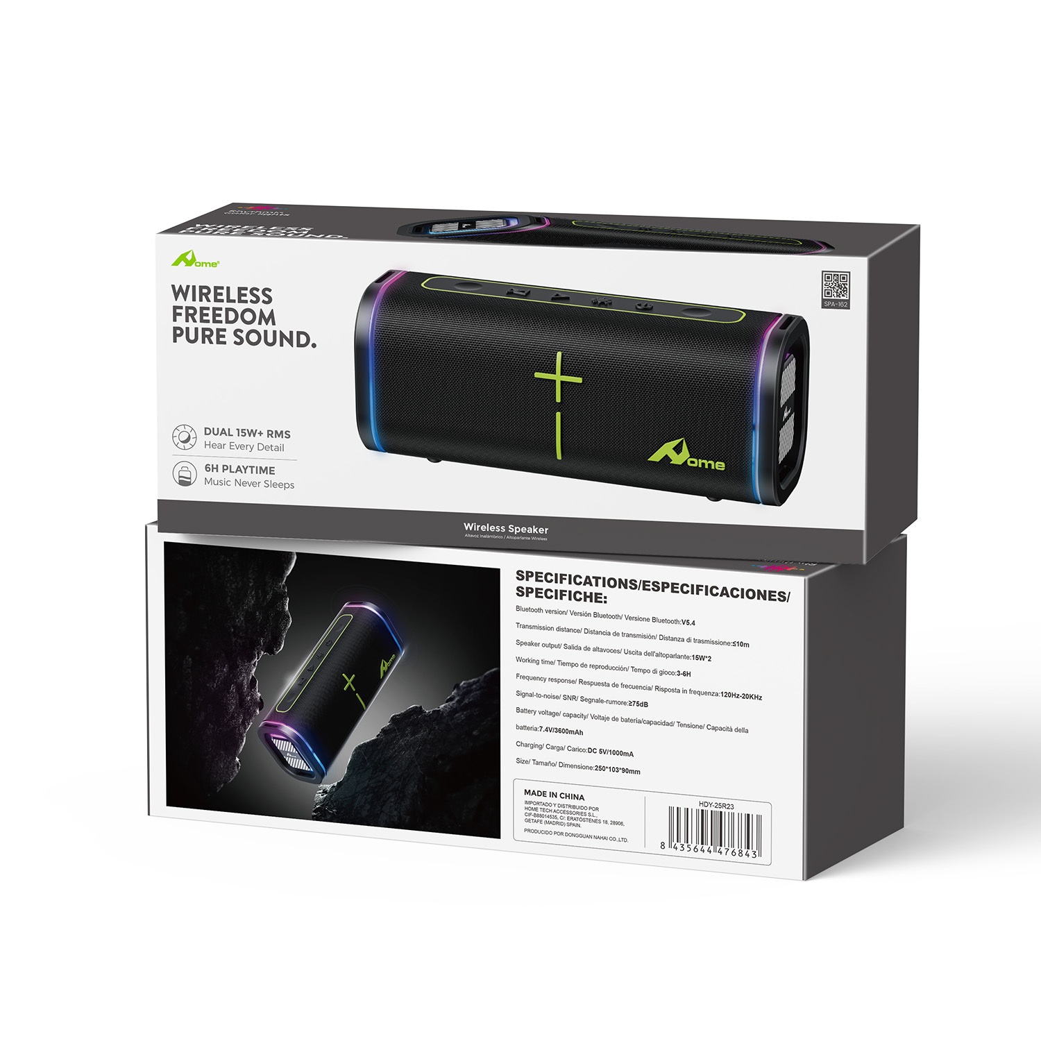 Altavoz Bluetooth Portátil 30W con Luces LED RGB SPA-162 - Imagen 2