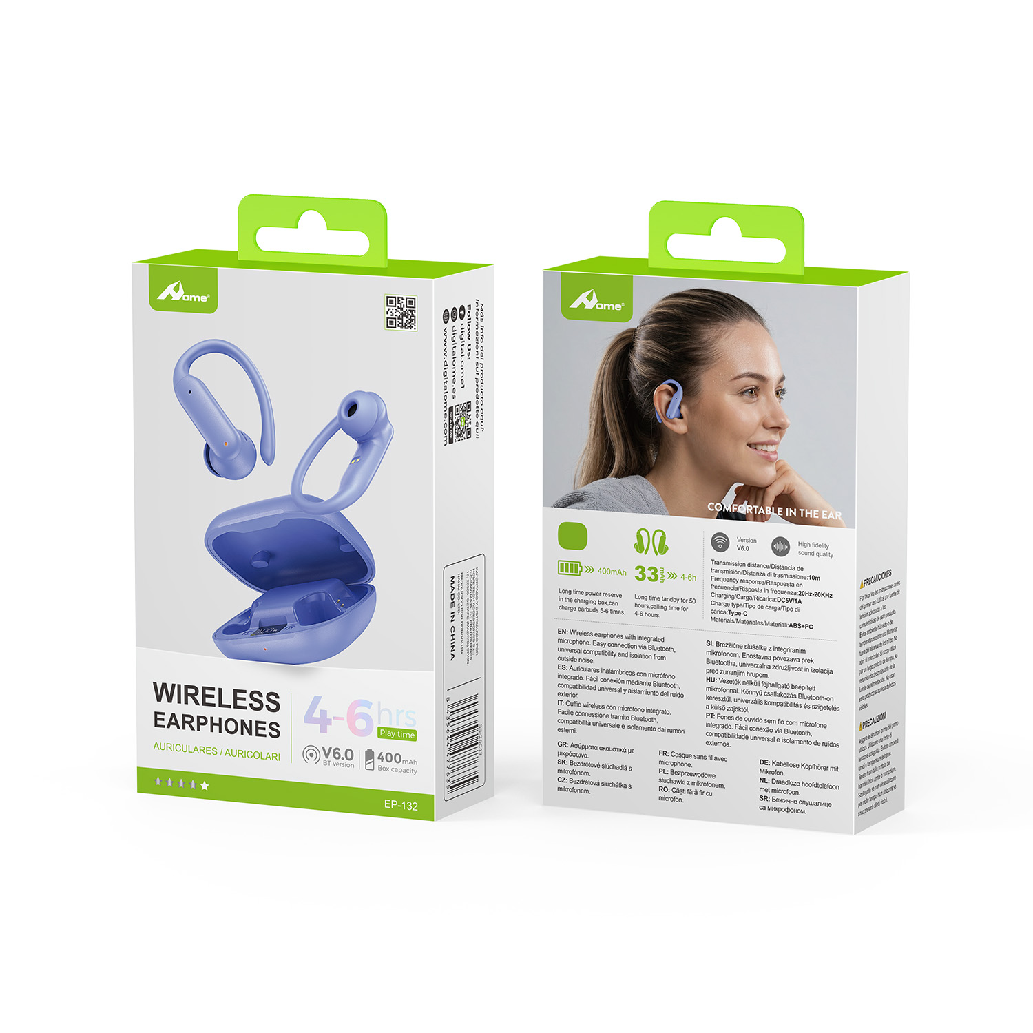 Auriculares Inalámbricos Deportivos Bluetooth EP-132 - Imagen 2
