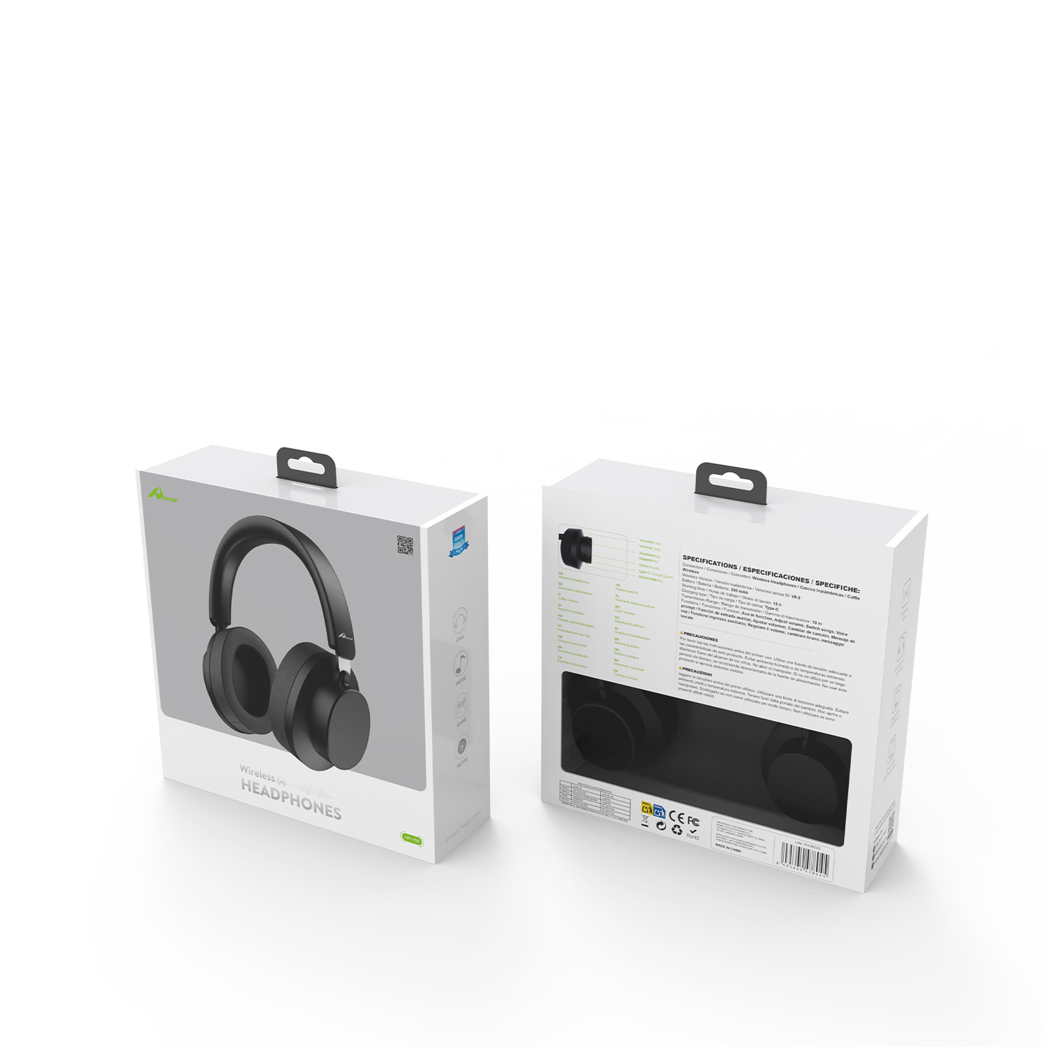 Cascos Inalámbricos Bluetooth 6.0 con Micrófono HP-155