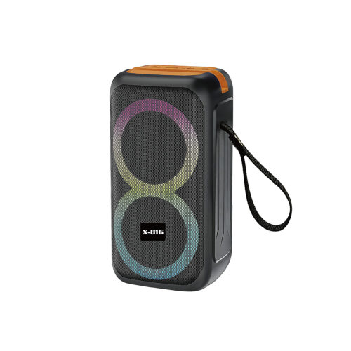 Altavoz Bluetooth Portátil 5W con Luces RGB X-816 Negro