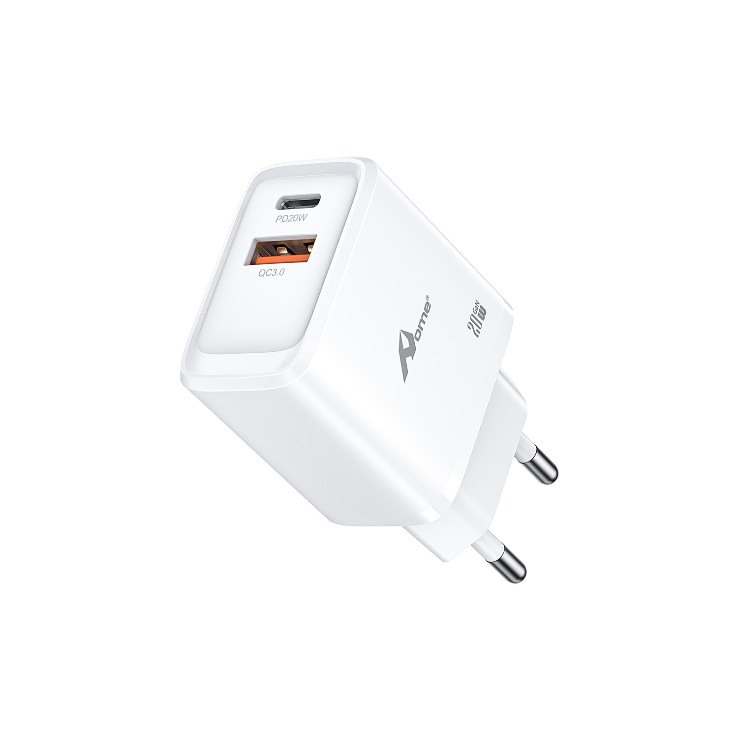Cargador USB-C + USB-A GaN 20W TC-282