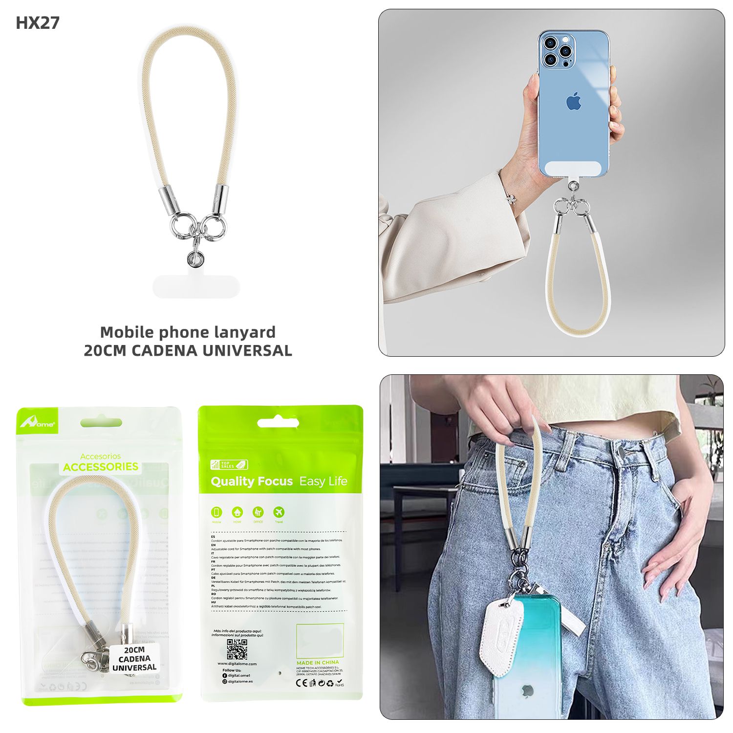 Colgante de Mano para Móvil 20 cm