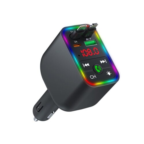 Transmisor FM Bluetooth + Cargador de coche 4 en 1 66W – L3