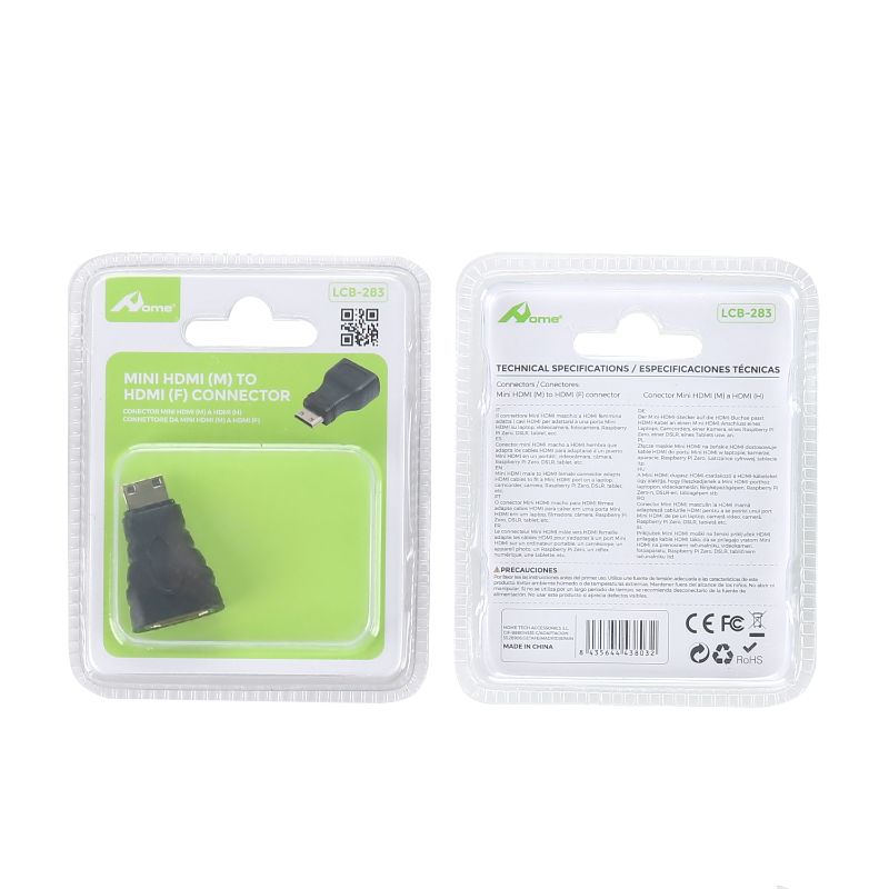 Adaptador Mini HDMI macho a HDMI hembra – LCB-283