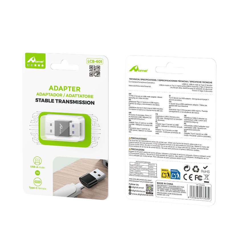 Adaptador Tipo C hembra a USB-A macho – LCB-601