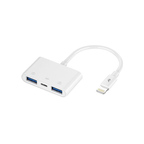 Adaptador Lightning a 2 USB-A + Lightning hembra 3 en 1 – LCB-612