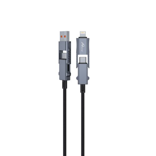 Cable 2 en 1 Tipo C / USB-A a Tipo C y Lightning 60W 1 m – CB-338